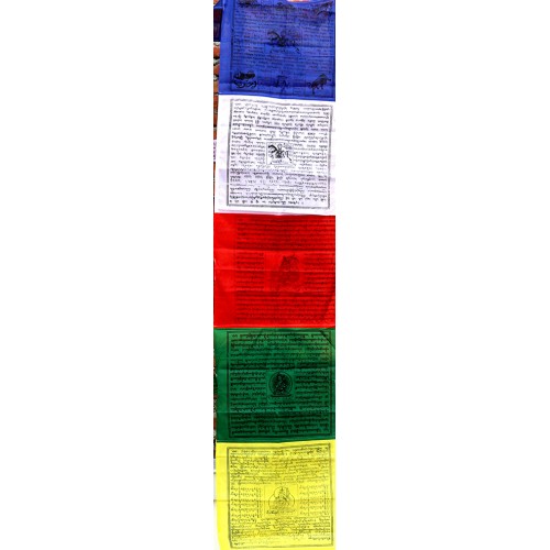 Dhrchog/Vetical Tibetan, Best Quality, Poli-Cotton Prayer Flags - Jumbo Size