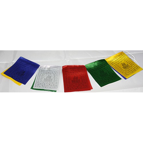 Tibetan, Cotton,Good Quality Horizontal, Door Prayer Flags (1 packet have 10 individual flags) - Small Size