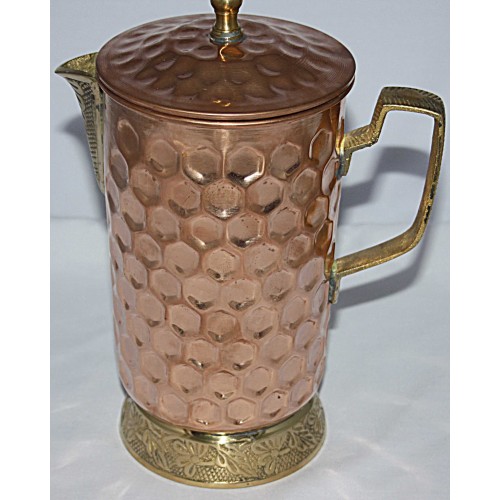 Copper (TAMA) JAR/Mug - Hand work in Nepal, Pure Copper Water Jug to neutralize any type of water before drink - Large Size