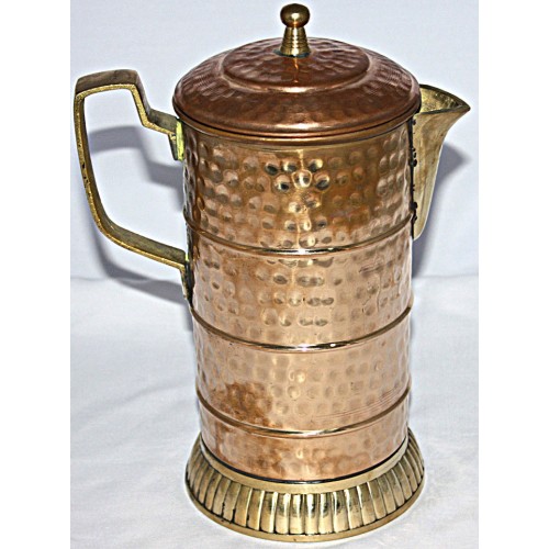 Copper (TAMA) JUG - Hand work in Nepal, Pure Copper Water Vase to neutralize any type of water before drink - Medium Size 