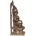 Lakshmi (Mahalakshmi) - The goddess of wealth, Super Fine Statue hand worked in Nepal, Silver and Brown Mix color - Large Size