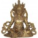 Kuber(Kubera) - The Lord of wealth, hand worked in Nepal, Dim Yellow color - Medium Size