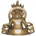 Kuber(Kubera) - The Lord of wealth, hand worked in Nepal, Dim Yellow color - Medium Size