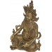 Kuber(Kubera), The Lord of wealth, hand worked in Nepal, Dim Yellow color - Medium Size