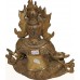 Kuber(Kubera), The Lord of wealth, hand worked in Nepal, Dim Yellow color - Medium Size