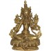 Green Tara - Nepali statue hand work in Nepal, Shiny Color - Small Size