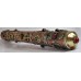 Incense stick keeping box (holder) round shape with decoration, Copper/Bronze - Medium Size