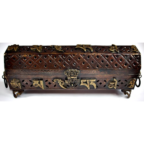 Incence Burner, Copper/Bronze, Treasure Box Design - Large size