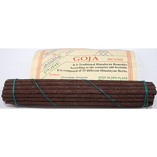 GOJA Tibetan, Handrolled, pure Himalayan herbal incense, sticks from Nepali Himalaya