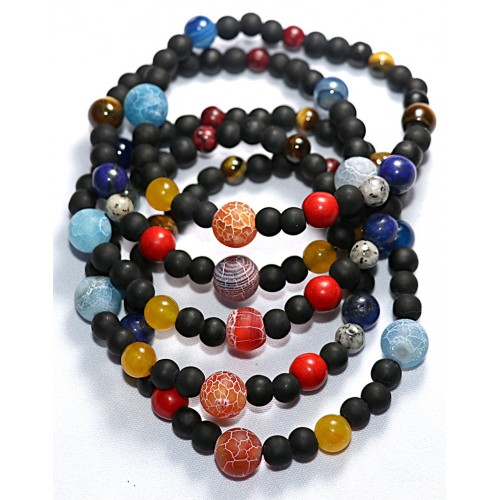 Solar system/Planetry Braclet Powerful Stones - Small size (8 mm) 