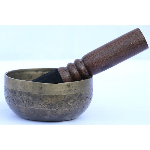 EARTHDAY (SOUND OF THE DAY) - Planetary, Healing, Therapeutic, Handmade Thadobati Real Antique Singing Bowl (Medium Antique)