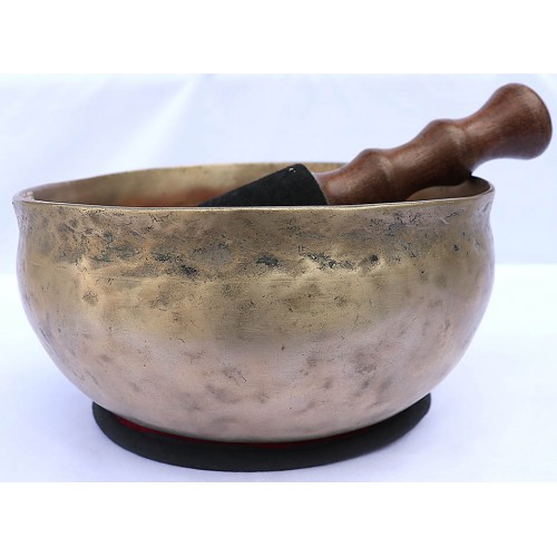 C# (DO#) - Musical, Healing, Therapeutic, Handmade Ultabati Real Antique Singing Bowl (Normal Antique)