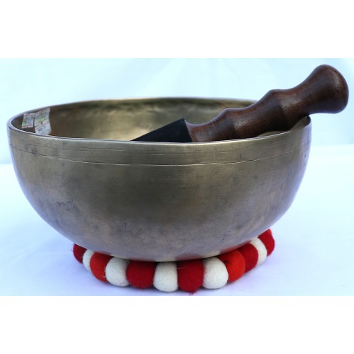 Sidereal Month (MSID) - Planetary, Healing, Therapeutic, Handmade Jambati Real Antique Singing Bowl (Medium Antique)