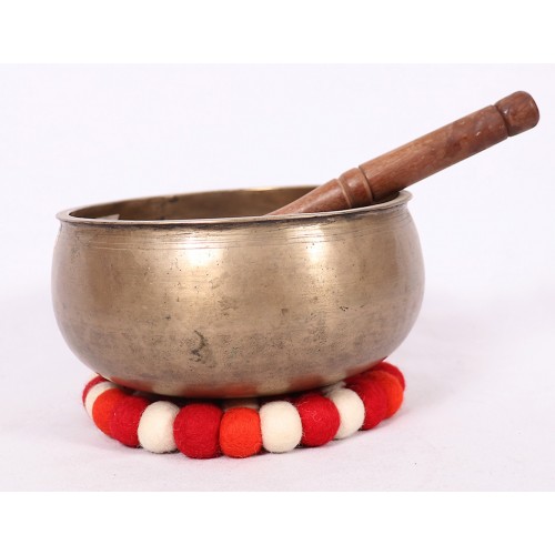 PLUTO - Planetary, Healing, Therapeutic, Handmade Ramgundi Real Antique Singing Bowl (Medium Antique)