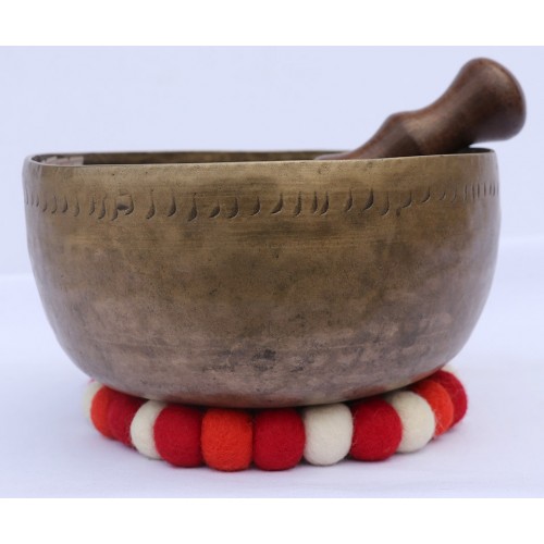 Hydrogen Gamma - Planetary, Healing, Therapeutic, Handmade Thadobati Real Antique Singing Bowl (Normal Antique)