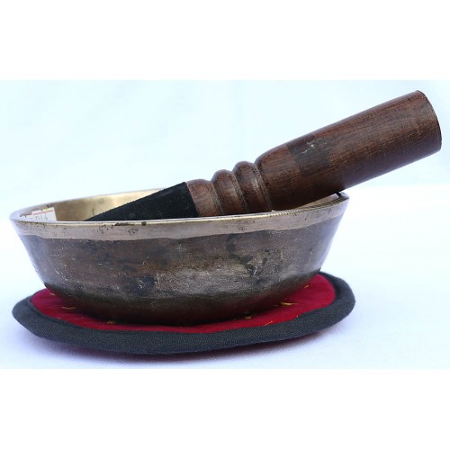 HOPI - Planetary, Healing, Therapeutic, Handmade Manipuri Real Antique Singing Bowl (Medium Antique)