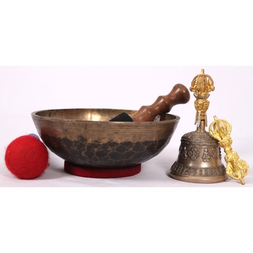 SATURN - Planetary, Healing, Therapeutic, Handmade Manipuri  Real Antique Singing Bowl (Unique Shape)