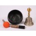 SAROS - Aluminium, Pancha Buddha Carved, Cast Moulded Singing Bowl - Extra Small Size