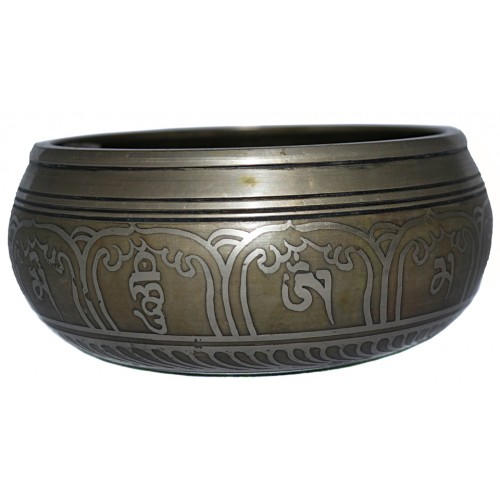 Universal Life - Symphonic, Bronze White Etched and Diced, Molded Singing Bowl - Extra Small Size 