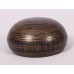 JUPITER - Brass, Dark Brown, Buddha Eyes and Mantra Carved, Cast Moulded Singing Bowl - Extra Small Size