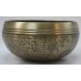 MEDITATION - Symphonic, Brass Carved, Mantra/Flower of life, Molded Singing Bowl - Extra Small Size