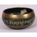 Jupiter - Cast-moulded Brass Golden Etching Blue Buddh Eyes/Ying Yang – Double Bajra - Extra Small Size