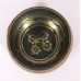 Jupiter - Cast-moulded Brass Golden Etching Blue Buddh Eyes/Ying Yang – Double Bajra - Extra Small Size