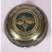 Jupiter - Cast-moulded Brass Golden Etching Blue Buddh Eyes/Ying Yang – Double Bajra - Extra Small Size