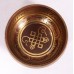 Chiron - Cast-moulded Brass Golden Etching Pink Buddha Eyes/Endless Knot - Extra Small Size