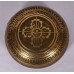 Alpha - Cast-moulded Brass Golden Etching Brown YinYang - Double Bajra/Mantra - Extra Small Size