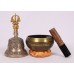 Platonic Year - Cast-moulded Brass Golden Etching Om/Buddha Eyes - Extra Small Size