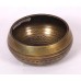 Platonic Year - Cast-moulded Brass Golden Etching Om/Buddha Eyes - Extra Small Size