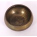 Platonic Year - Cast-moulded Brass Golden Etching Om/Buddha Eyes - Extra Small Size