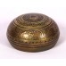 Platonic Year - Cast-moulded Brass Golden Etching Om/Buddha Eyes - Extra Small Size