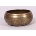 G (SOL)- Brass, Etching with (White Tara) Dice, Cast Moulded Singing Bowl - Extra Small Size