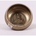 G (SOL)- Brass, Etching with (White Tara) Dice, Cast Moulded Singing Bowl - Extra Small Size