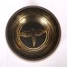 Pluto - Cast-moulded Brass Golden Etching Dark Brown Om/Buddha Eyes - Extra Small Size