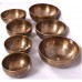 Harmonic Healing,  Musical Signing bowls SET, CHAKRA HEALING, TIBETAN SINGING BOWLS SET OF 7 NOTES -12.8-28 Cm