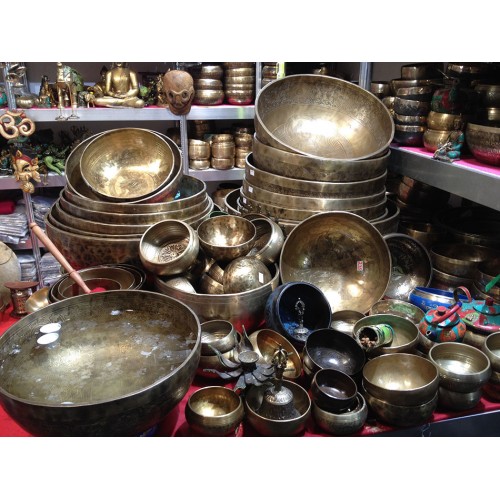 Tibetan Singing Bowls for Symphonic, Meditation, Handmade, Regular, Tiger Antique/Dim/Shiny or Antique Finish Singing Bowls -Giant Size