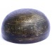 Saturn - Planetary, Therapeutic, Handmade, Nerabati, Etching, Carving (Double Bajra / Om), Singing Bowl - Extra Small Size