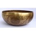 Solfeggio S01 - Healing, Therapeutic, Handmade, Jhumkabati, Etching, Carving (Om mani padhme hum / Double bajra), Singing Bowl - Medium Size