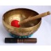 Solfeggio S01 - Healing, Therapeutic, Handmade, Jhumkabati, Etching, Carving (Om mani padhme hum / Double bajra), Singing Bowl - Medium Size