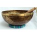 Uranus - Planetary, Therapeutic, Handmade, Jambati, Etching, Carving (Sahasra Chakra symbol / Flower of Life), Singing Bowl - Large Size