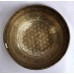 Uranus - Planetary, Therapeutic, Handmade, Jambati, Etching, Carving (Sahasra Chakra symbol / Flower of Life), Singing Bowl - Large Size