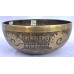 Alpha Waves - Planetary, Therapeutic, Handmade, Jambati, Etching, Carving (Mantra writing / Flower of Life), Singing Bowl - Medium Size