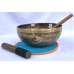 Alpha Waves - Planetary, Therapeutic, Handmade, Jambati, Etching, Carving (Mantra writing / Flower of Life), Singing Bowl - Medium Size