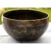 Solfeggio UT - Healing, Therapeutic, Handmade, Nerabati, Etching, Carving (Om Wheel of Life / Shree Yantra Nine Interlocking Triangels), Singing Bowl - Extra Small Size