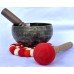 Earth Day Synodic - Planetary, Therapeutic, Handmade, Nerabati, Etching, Carving (Parasol (Eight auspicious symbol) / Om Mani Padme Hum), Singing Bowl - Extra Small Size