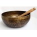 Hydrogen Gamma - Healing, Therapeutic, Handmade, Jambati, Etching, Carving (Hum / Om), Singing Bowl - Medium Size