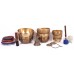 THERAPISTS AND HEALERS PRO. COMPLETE SET - Planetary Cosmic/Theraputic Sound Healing Travelling Set - CHT First level, 11 bowls, Handmade with Seven Metals, Special Chakra Healing Set (Alpha, Om, Hopi, Platonic year, Venus, Jupiter, Earth day, Eros)